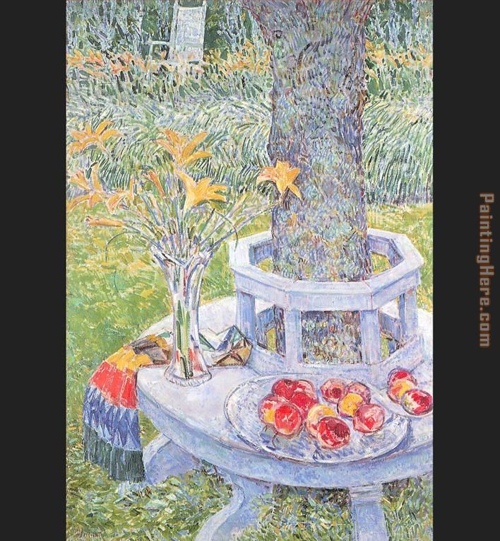 Mrs. Hassams Garden at East Hampton painting - childe hassam Mrs. Hassams Garden at East Hampton art painting